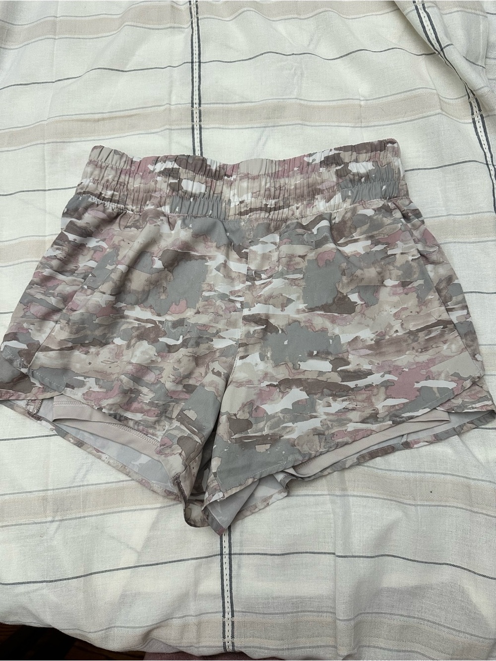 Avia Women's Pink & Gray Camo Athletic Shorts